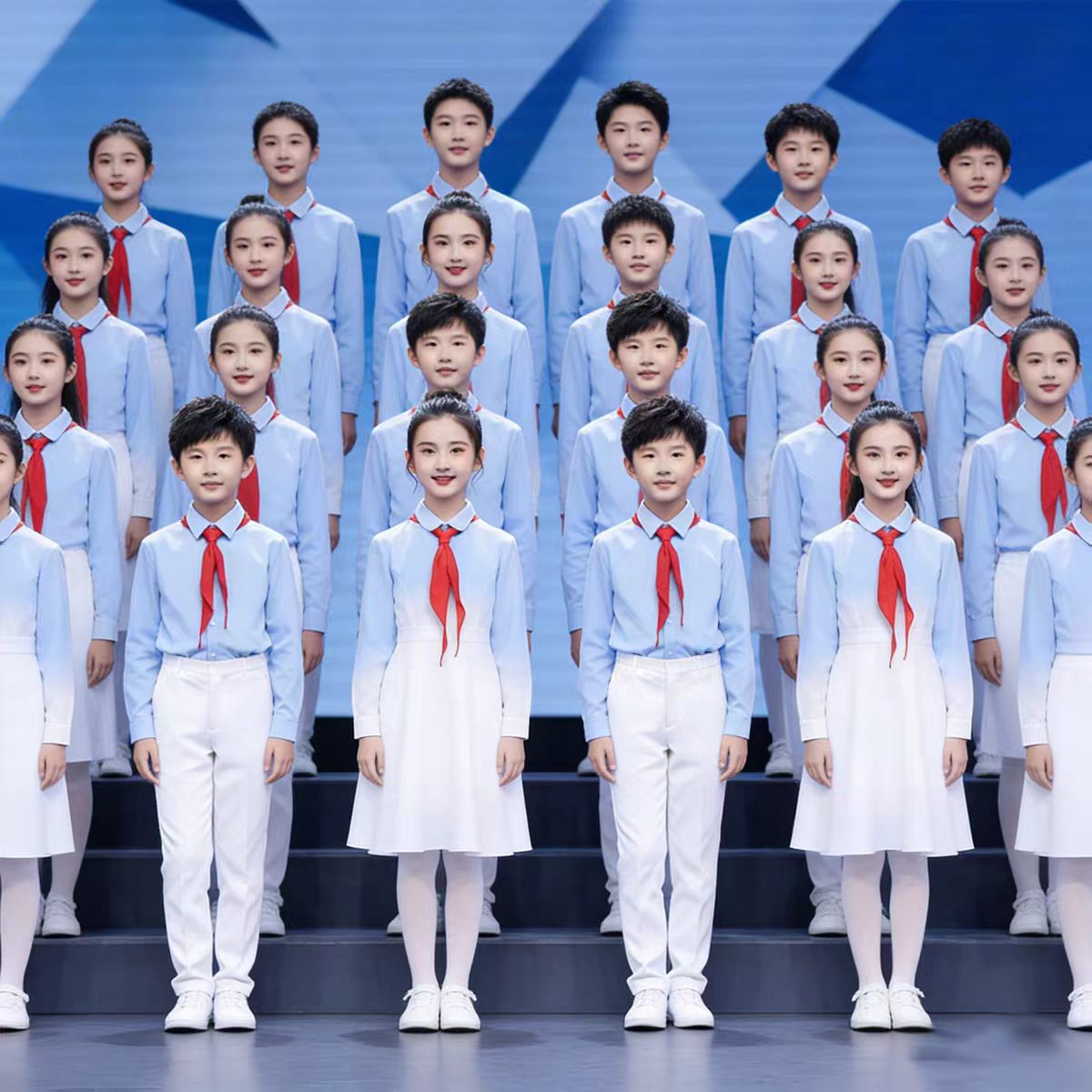 国庆初中生小学生大合唱团爱国朗诵比赛演出服男女童演讲服装礼服图片