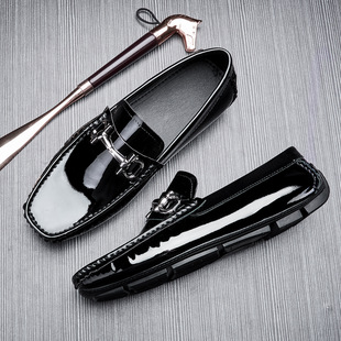 懒人鞋 豆豆鞋 一脚蹬真皮英伦鞋 2025年夏季 日本代购 乐福男鞋 LP男士