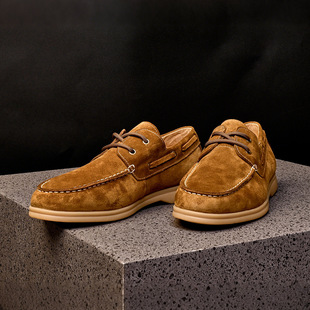 LP男士 真皮舒适圆头系带潮流男鞋 新款 休闲商务鞋 反绒皮鞋 日本代购