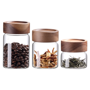 咖啡粉密封罐咖啡豆保存罐茶叶罐便携迷你玻璃瓶玻璃罐分装小罐子