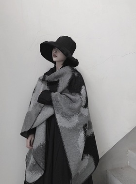 法国CINSKINS~美轮美奂御寒女披肩欧美开叉两用防晒披风斗篷保暖