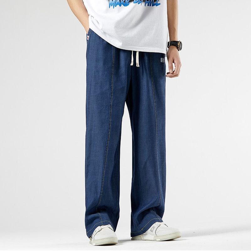 夏季冰丝九分休闲薄款牛仔裤潮男