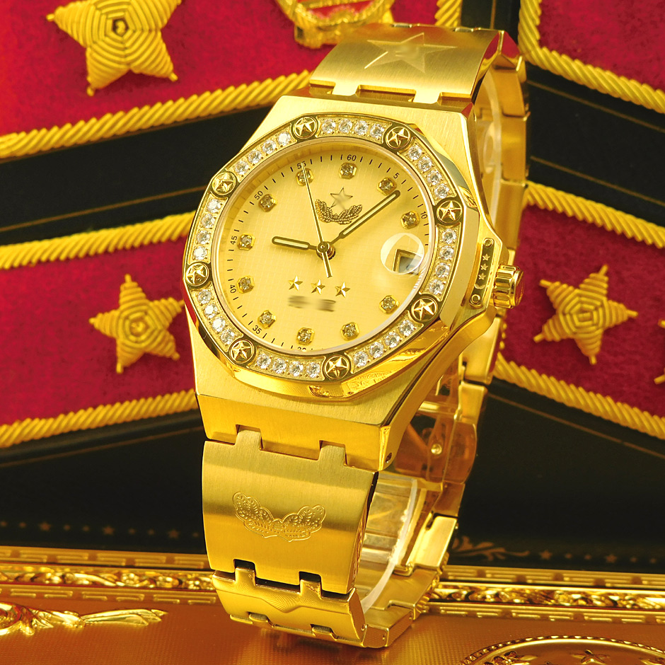 24K金表男式机械表品牌手表