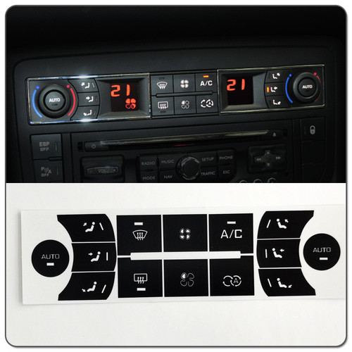 10-16款雪铁龙C5空调控制开关按钮修复贴纸AC风量按键掉漆车贴膜
