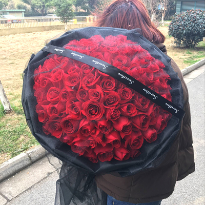 武汉鲜花同城速递99朵玫瑰花洪山武昌汉口汉阳情人节生日花店送花
