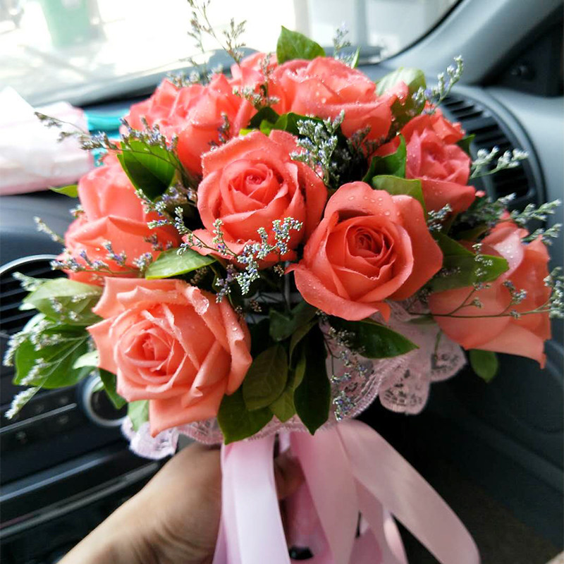 济南烟台沈阳南昌花店同城鲜花速递韩式新娘手捧花南宁珠海送花