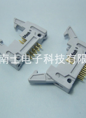 精工南士 DC2-10P 镀金 180度直脚 直针 牛角插座2.54mm间距 灰色