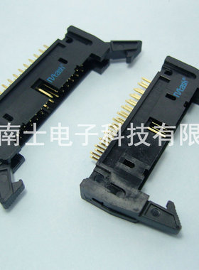 精工南士 DC2-26P 镀金 180度直脚 直针 牛角插座2.54mm间距 黑色