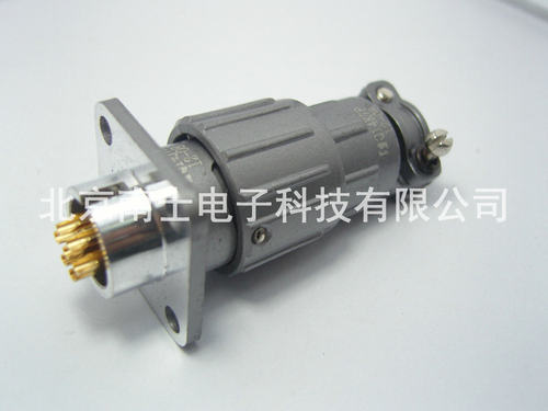 镀金航空插头插座 Q14-7芯连接器 开孔14MM Q14J7A/Q14K7P 卡扣式