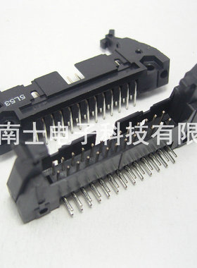 FRC DC2-26P 弯脚 弯针 ISP接口 JTAG 牛角插座 2.54mm间距 黑色