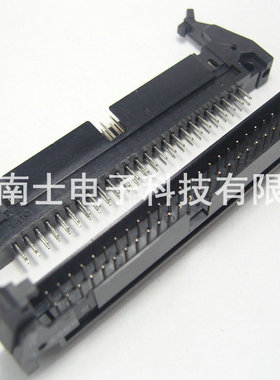 FRC DC2-64P 直脚 直针 ISP接口 JTAG 牛角插座 2.54mm间距 黑色