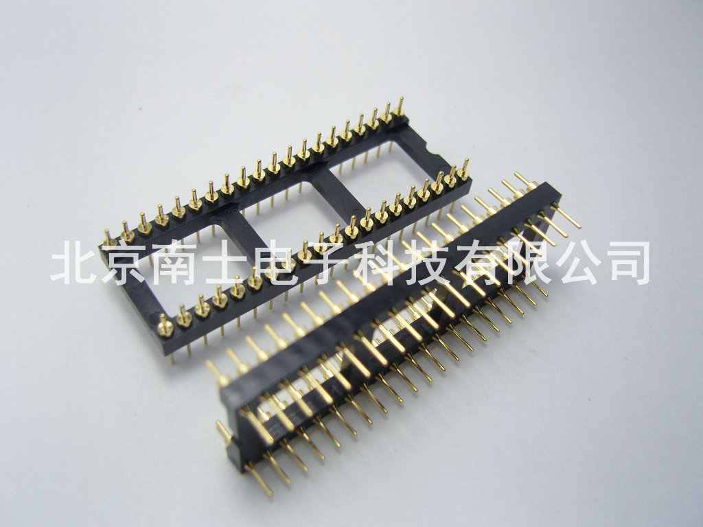 精工南士 镀金40P IC插座双头圆针 圆孔排针 双排排针DIP40脚直插