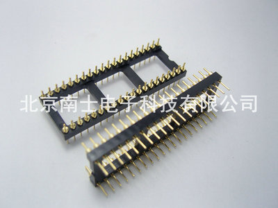 精工南士 镀金40P IC插座双头圆针 圆孔排针 双排排针DIP40脚直插
