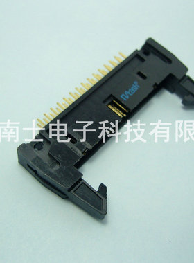 精工南士 DC2-30P 镀金 180度直脚 直针 牛角插座2.54mm间距 黑色