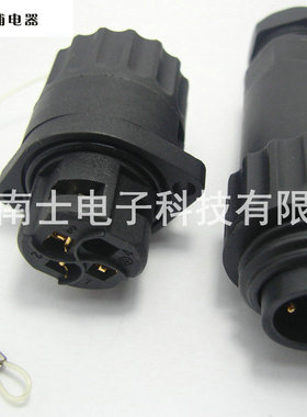 WEIPU威浦防水航空插头插座WA22-4芯螺丝压接WA22J4TE2/WA22K4Z2