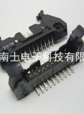 DDK DC2-20P Pin 弯脚 ISP接头 JTAG 牛角插座 2.54mm间距 黑色