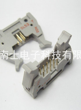 DDK DC2-10P Pin 弯脚 ISP接头 JTAG 牛角插座 2.54mm间距 灰色