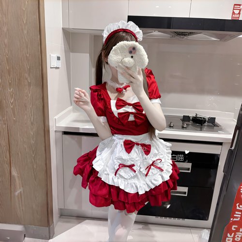 圣诞节连衣裙酒红色大码公主裙