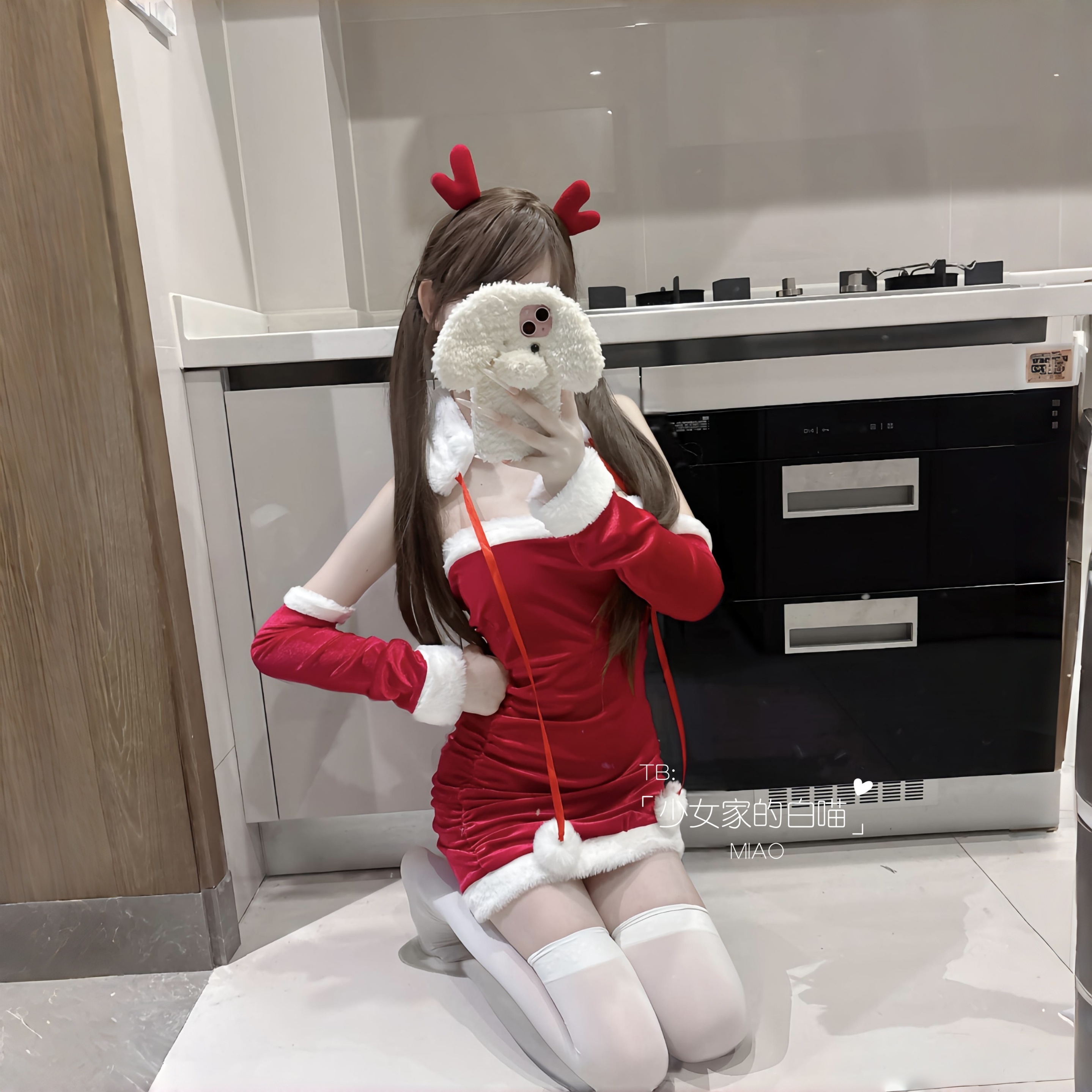 圣诞节连衣裙纯欲风超短包臀裙