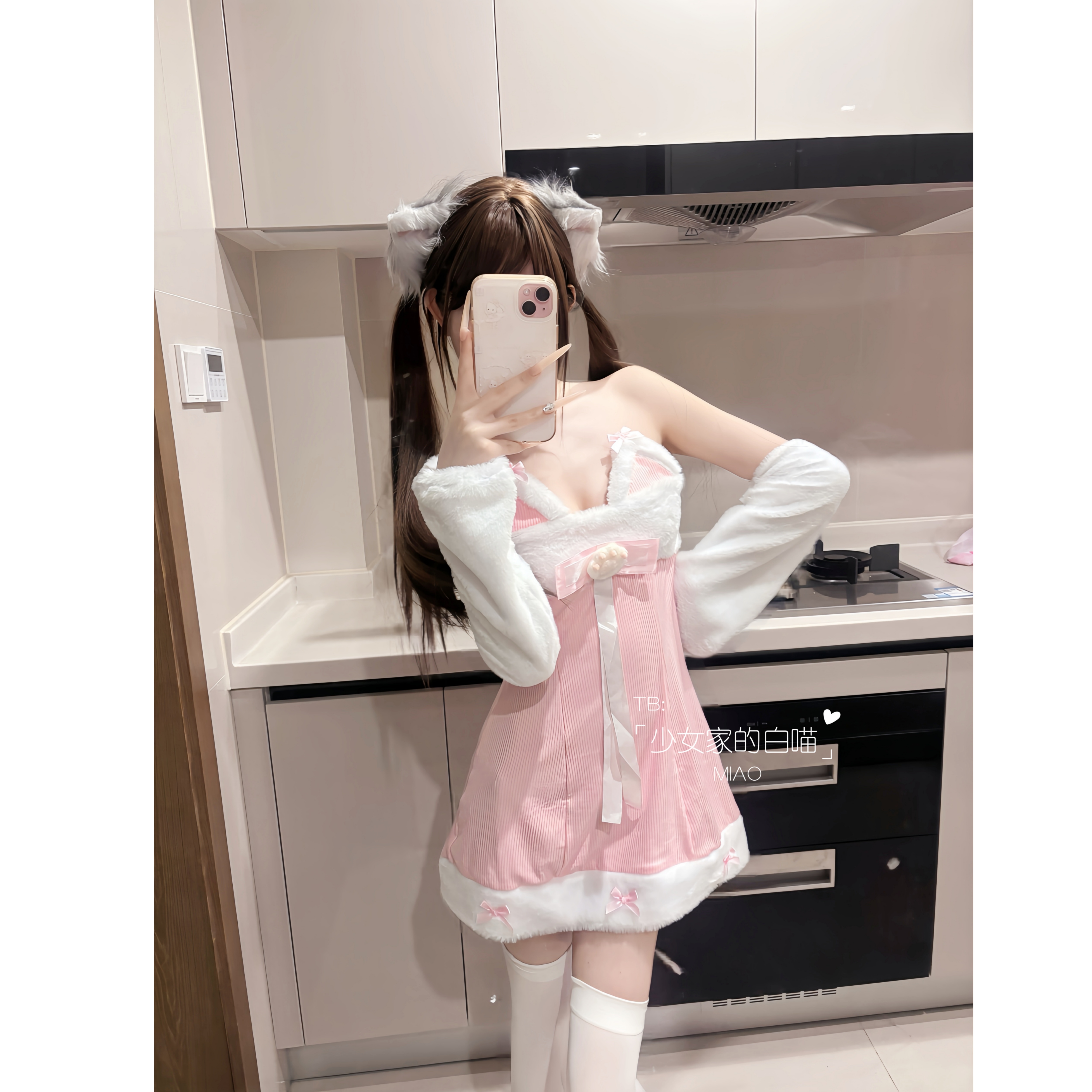 软妹萝莉猫咪家居服连衣裙