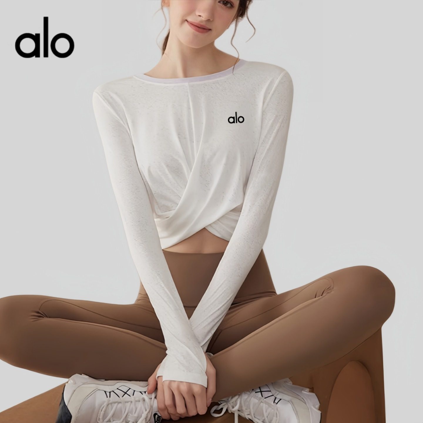 瑜伽服女春秋2025新款普拉提训练服健身跑步瑜伽套装运动上衣,运动/瑜伽/健身/球迷用品,瑜伽t恤,淘宝优惠券,粉丝福利购,淘宝优惠卷