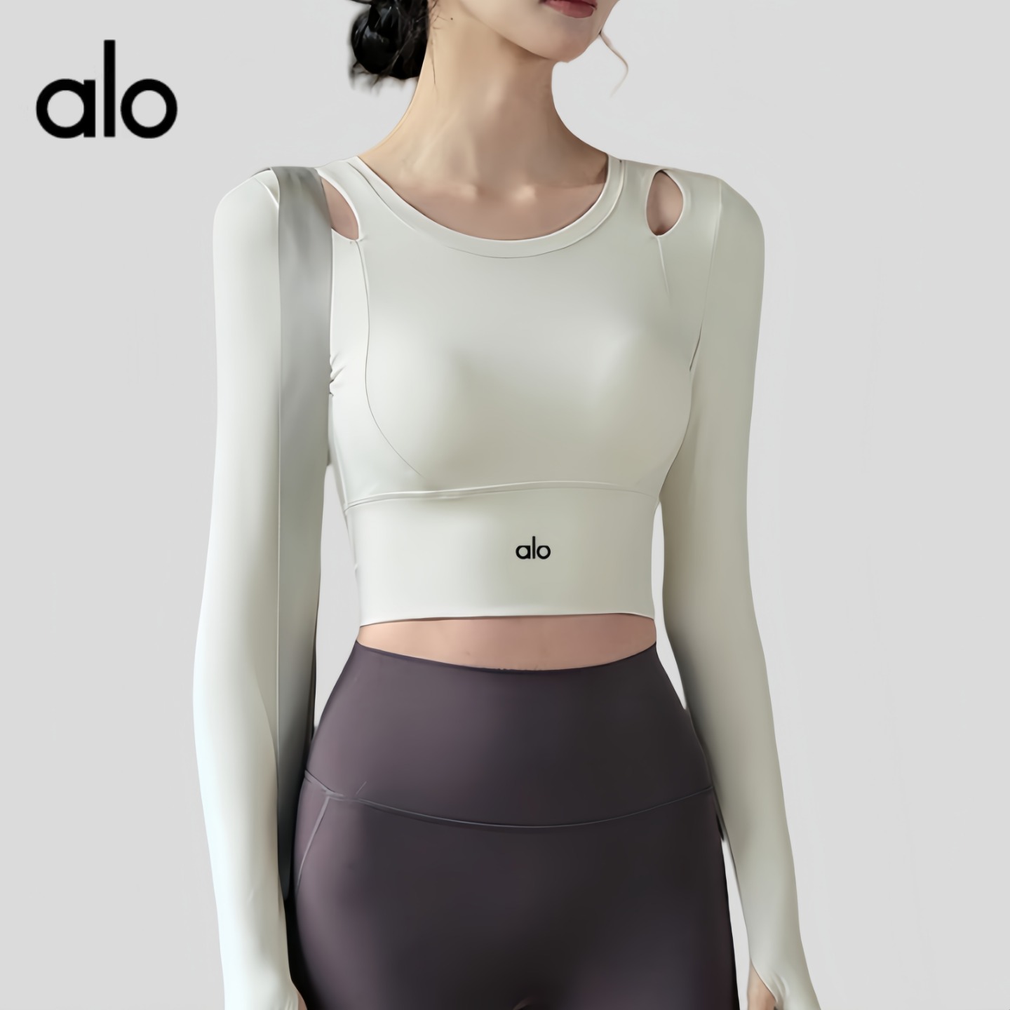 aIo秋冬新款带胸垫速干健身服