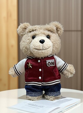 仅衣服Ted2泰迪熊娃衣玩偶公仔挂件衣服潮酷棒球裤子着替套装潮衣