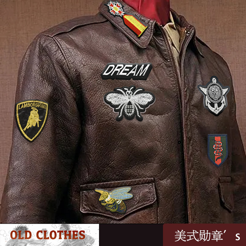 美式刺绣徽章布贴补丁贴羽绒装饰贴花牛仔贴布英伦学院风勋章贴