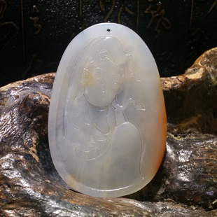 玉观音玉吊坠玉挂件霍山玉黄龙玉黄蜡石大别山玉观世音菩萨