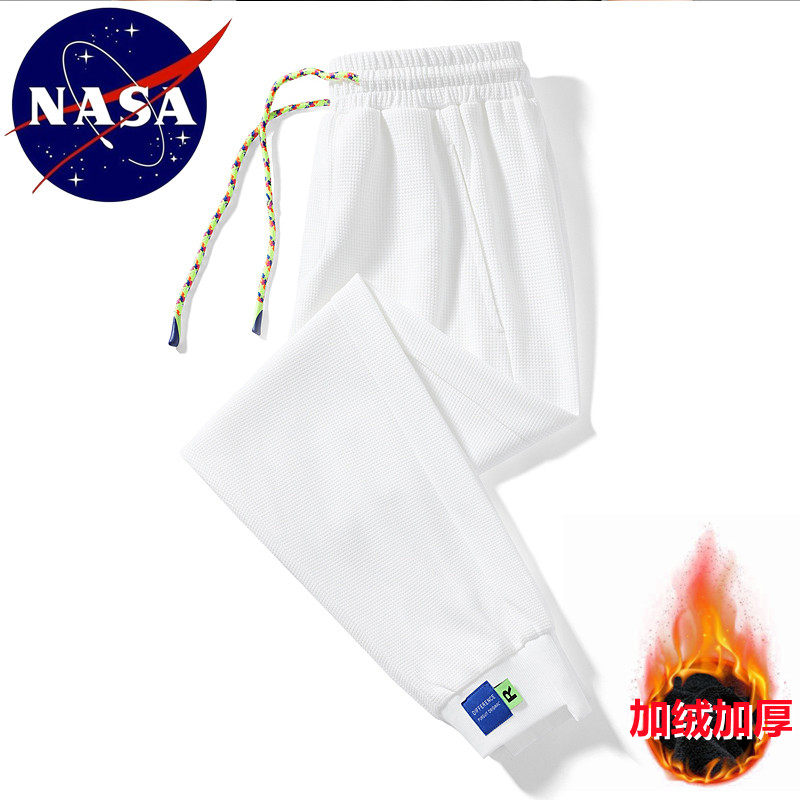 NASA CO-BRANDED COUPLE SLACKS SPRING AND AUTUMN LEGGINGS MENS AND WOMENS TRENDY INS ELASTIC BAND AND VERSATILE SPORTS PANTS