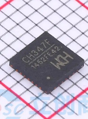 全新原装 CH347F 封装 QFN-28(4X4) USB转换芯片
