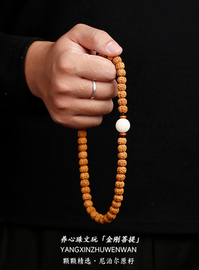 小金刚菩提手串盘龙纹精品原籽菩提子佛念珠手持文玩多圈手链配饰