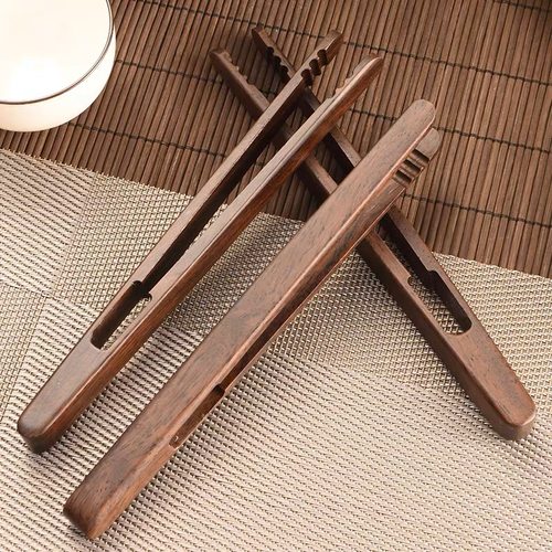 班意实木茶夹茶匙家用茶杯夹