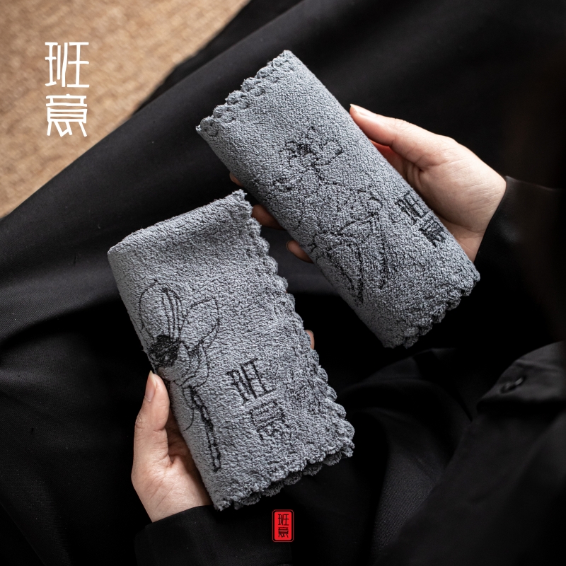 班意 茶巾布吸水高档茶布茶桌毛巾紫砂壶养壶巾茶台禅意茶具抹布