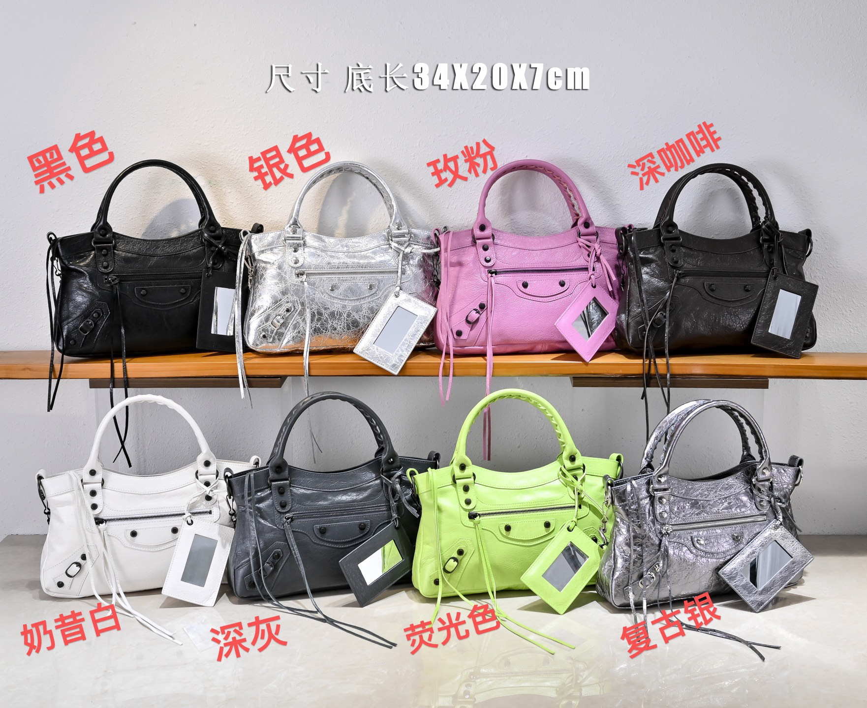 thumbnail for [High quality] 2025 celebrity same leather women's bag burst sheepskin motorcycle bag HOBO underarm bag big bag