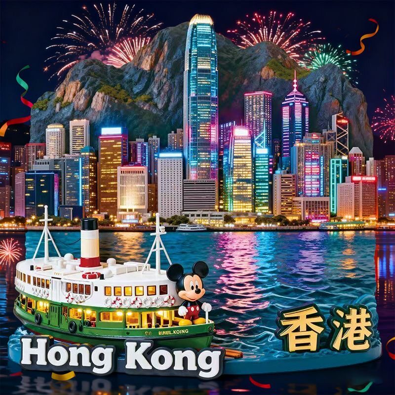 香港冰箱贴文创维多利亚港旅游纪念文创伴手礼装饰贴纪念品收藏