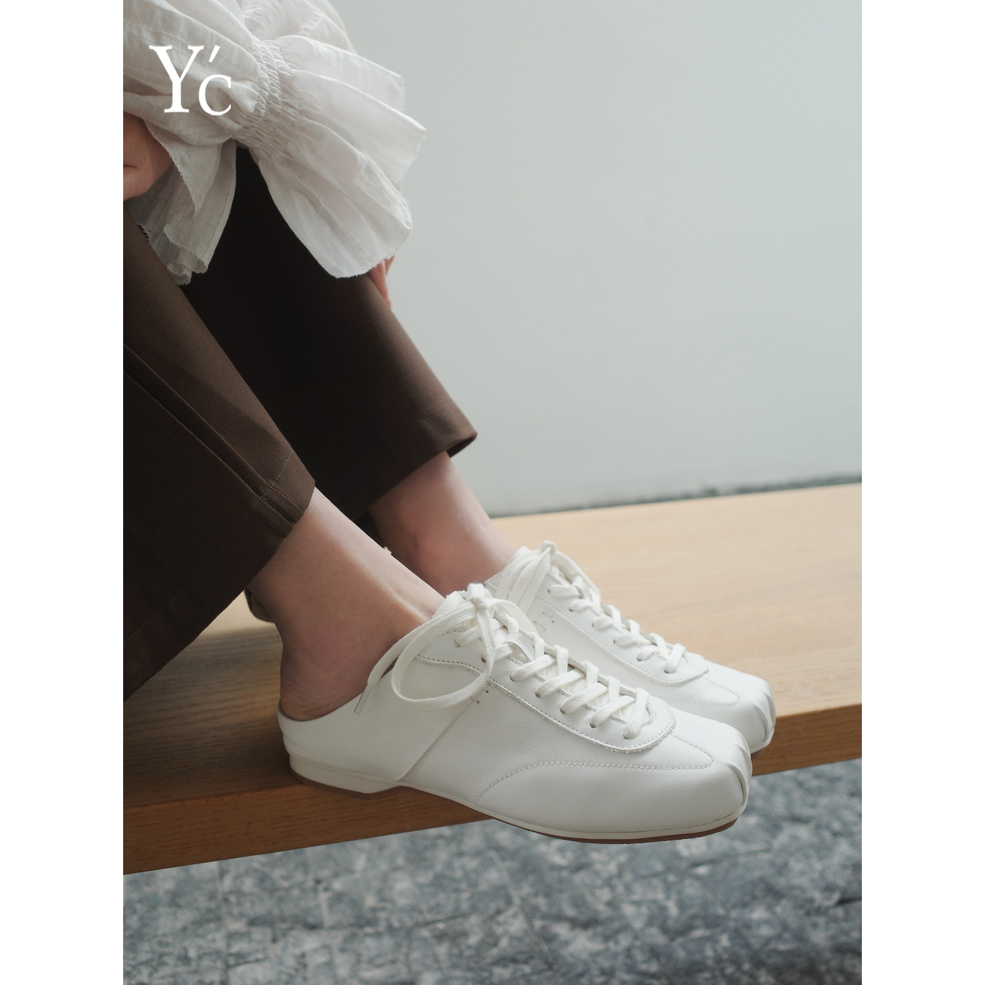 YC｜26春夏包头半拖鞋女德训鞋真皮舒适百搭一脚蹬懒人无后跟板鞋
