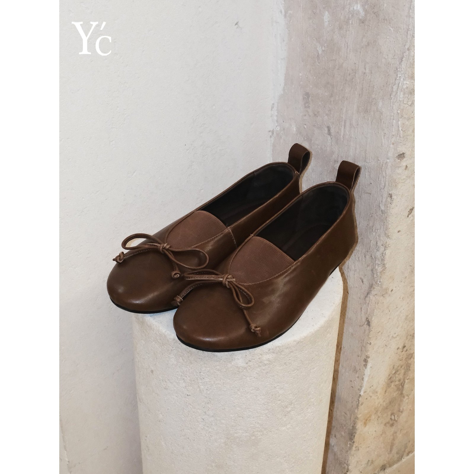 YC｜复古单鞋女植鞣羊皮圆头蝴蝶结浅口2026松紧口低跟奶奶平底鞋,女鞋,浅口单鞋,淘宝优惠券,粉丝福利购,淘宝优惠卷