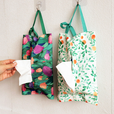 挂式棉麻纸巾袋悬挂抽纸袋纸巾套