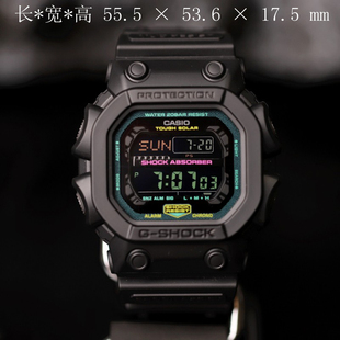 56MF 卡西欧巨G大方块G SHOCK太阳能霓虹运动防水手表男数显GX