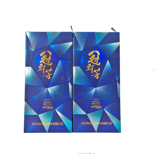 冠群芳金冠蓝砖浓香型白酒菏泽地方名酒37度480ml6瓶箱花冠点滴杰