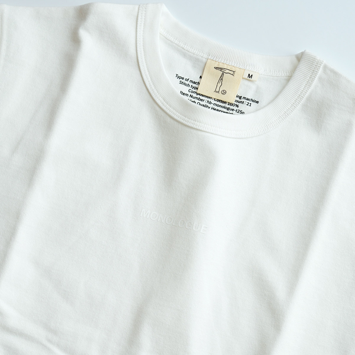 设计师重磅纯白T恤300g新疆长绒棉正肩日系男女潮牌高级感硬挺