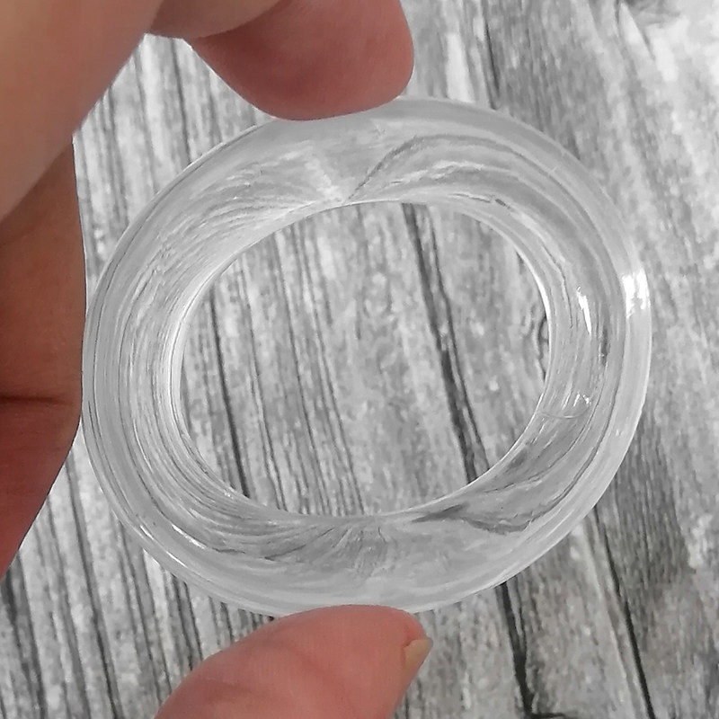 2个装透明硅胶男士提型环柔软高弹硅酮锁精环u凸个性男用情趣配饰