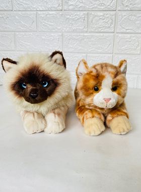 russ布偶猫咪毛绒玩具 黄色橘猫暹罗猫咪毛绒娃娃 质量好 小可爱