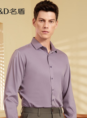 名盾男士商务正装高端休闲长袖衬衫秋冬商务休闲梭织衬衣TK