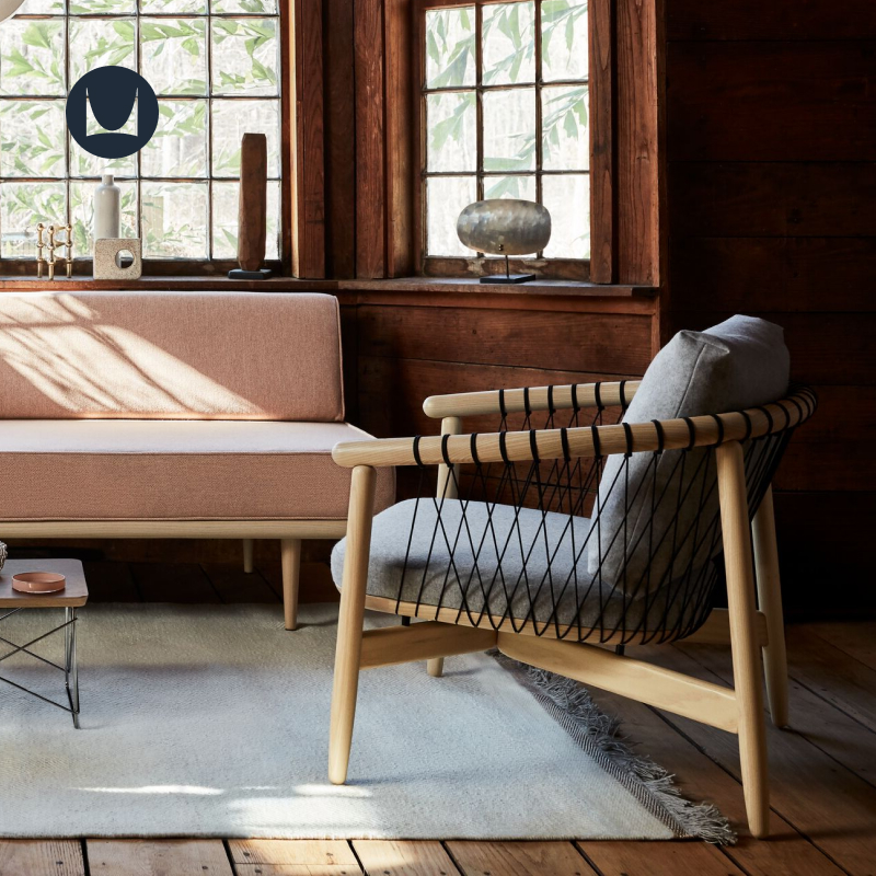 Herman Miller 赫曼米勒 Crosshatch 单人座椅现代简约客厅小沙发