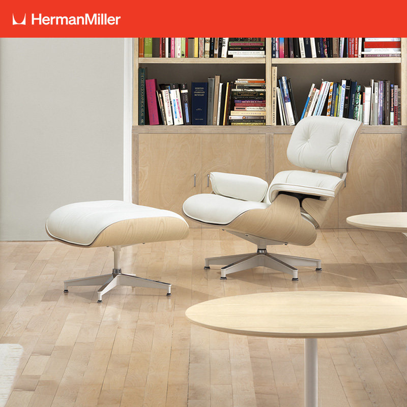 herman miller赫曼米勒eames躺椅午休椅小沙发含脚凳