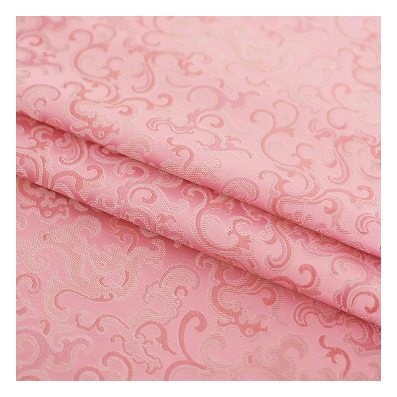 《fs004卷草纹》仿宋锦马甲连衣裙旗袍面料中式唐装国风套装布料