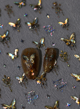 TENSOR新工艺pro立体美甲贴纸蝴蝶胶美甲贴烫金系列M-224