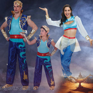 阿拉丁神灯精灵亲子装许愿灯神cosplay服童话主题服装情侣 舞台服